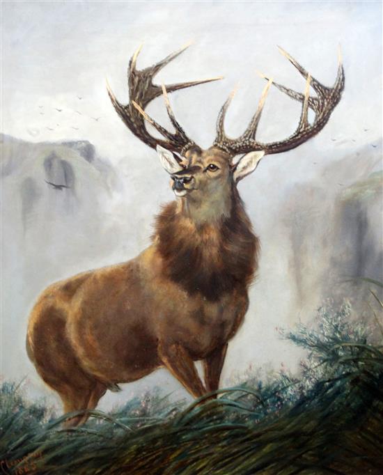 Robert Cleminson (1864-1903) The Monarch of the Glen 29.5 x 24.5in.